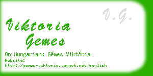 viktoria gemes business card